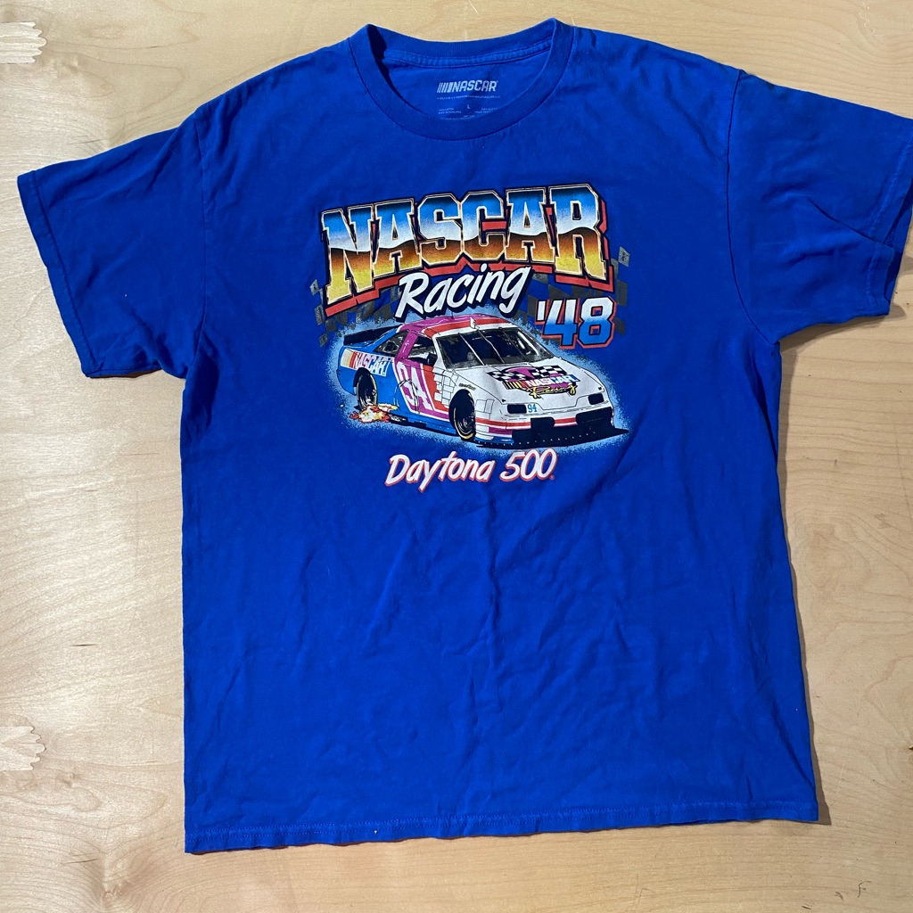 Nascar Blue Daytona 500 Tee Large Pc
